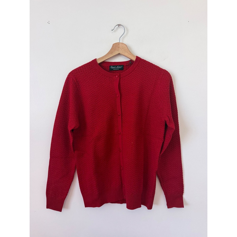 Patrick Michael Clothier Red Button-Down Cardigan – Women's Large – NWT